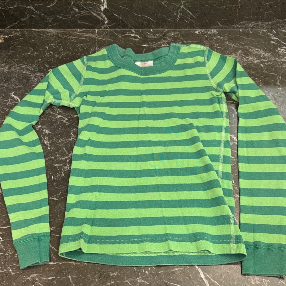 Hanna Andersson Green and Striped Kids pajamas- 2 sets- sz 10 Christmas - Picture 8 of 12
